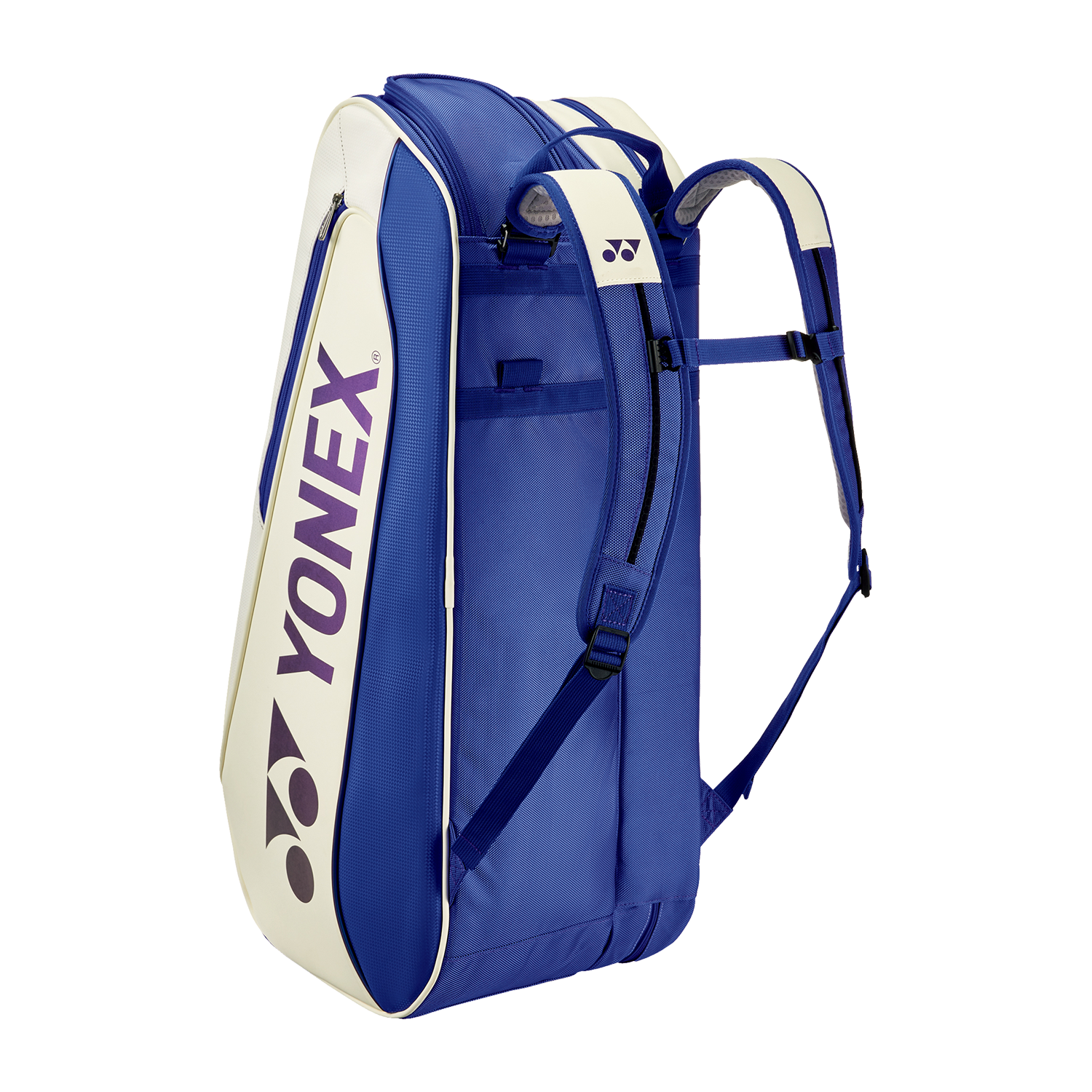 Yonex 2025 Expert 6-Pack Racquet Bag [White/Deep Blue]
