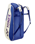 Yonex 2025 Expert 6-Pack Racquet Bag [White/Deep Blue]