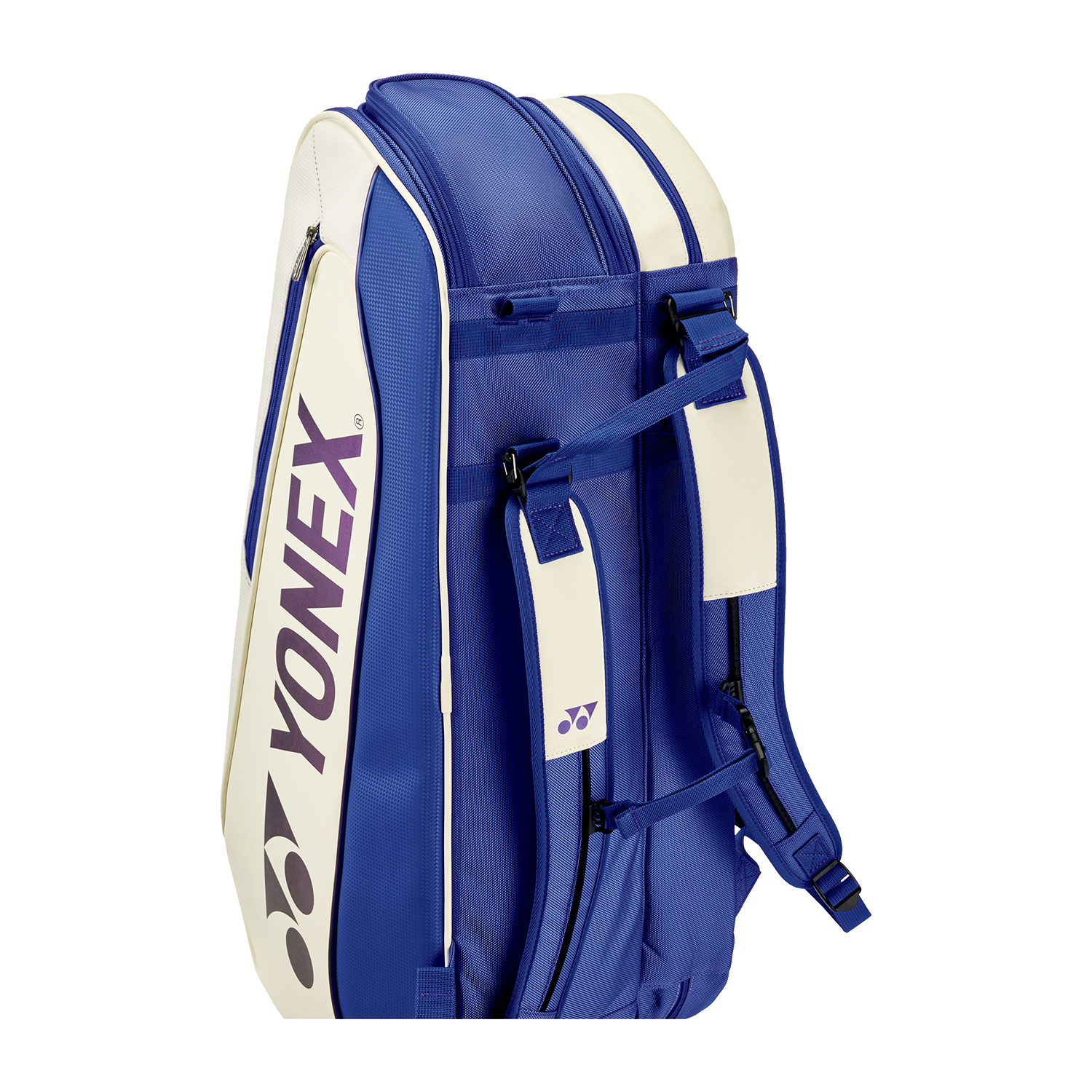 Yonex 2025 Expert 6-Pack Racquet Bag [White/Deep Blue]